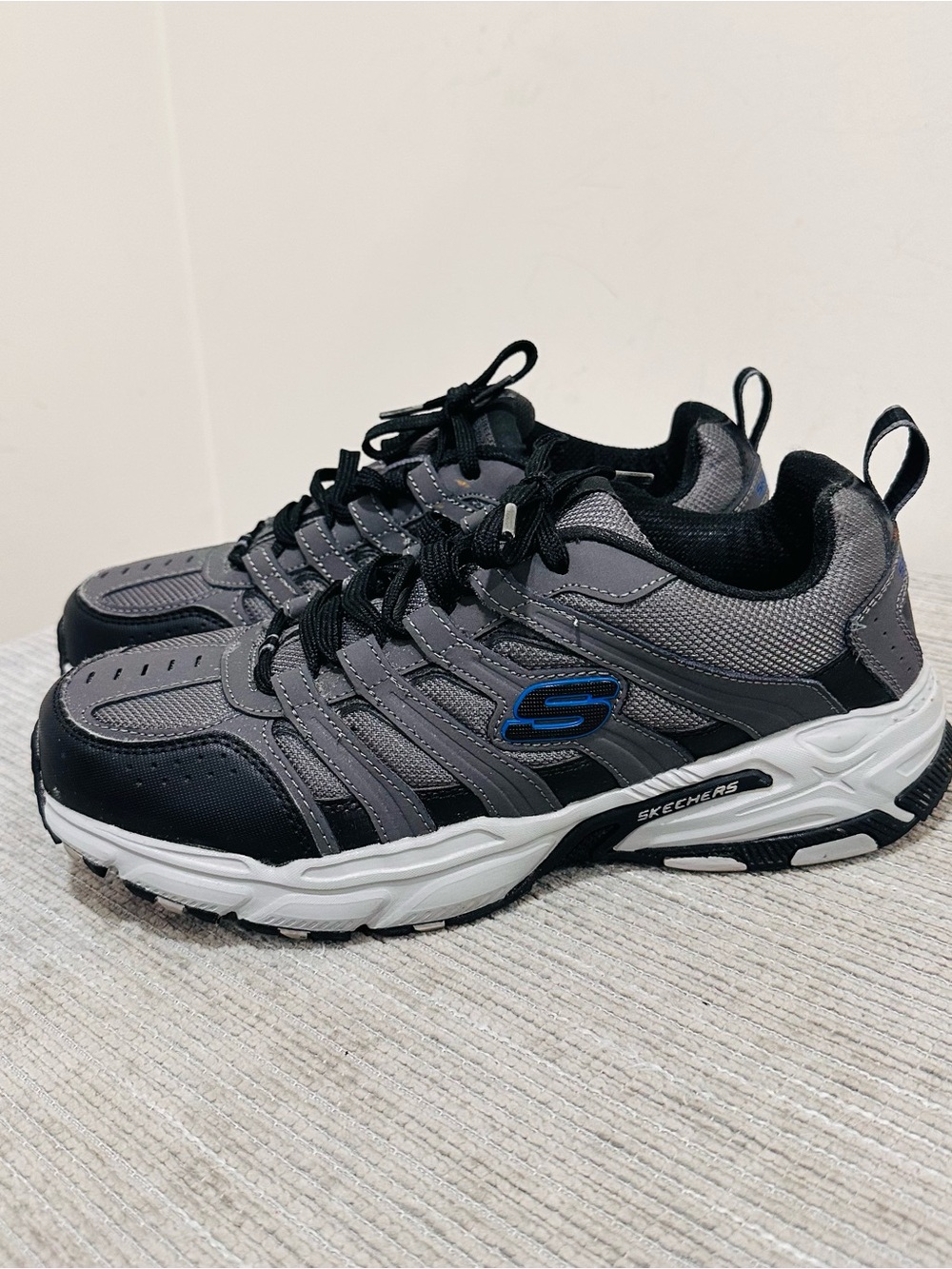 Skechers Stamina Plus Rappel Men's Shoes Size 9 Gray Black Charcoal 51274S